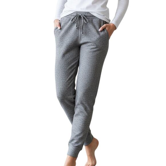 Laila Jayde Heather Gray Knit Drawstring Jogger Pants NWT Women Size Medium - Picture 1 of 10